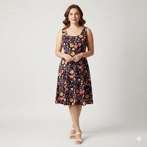 NWT DM COLLECTION Alonsa Floral Knit Dress 14